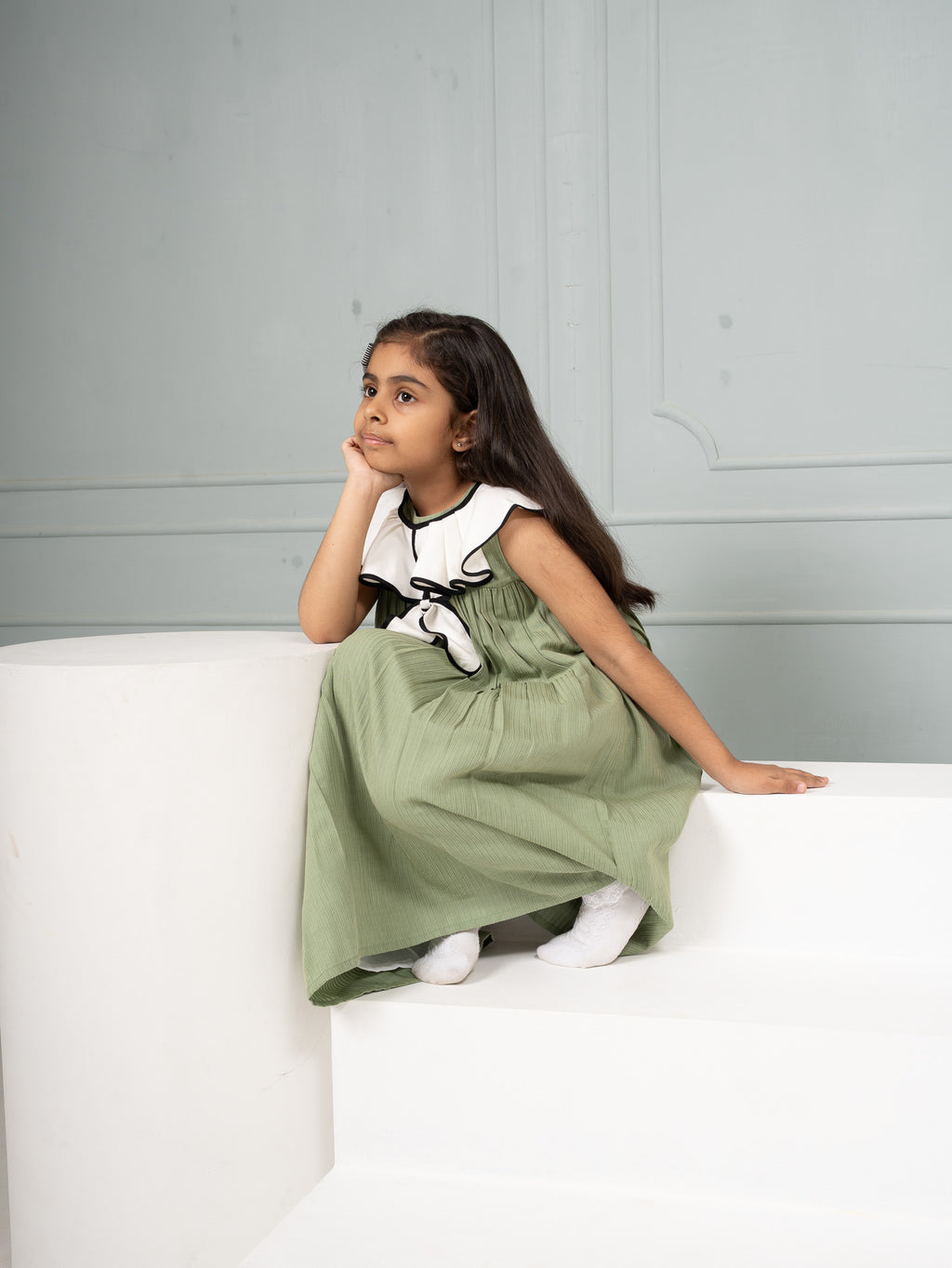 Tracing Olive Dress